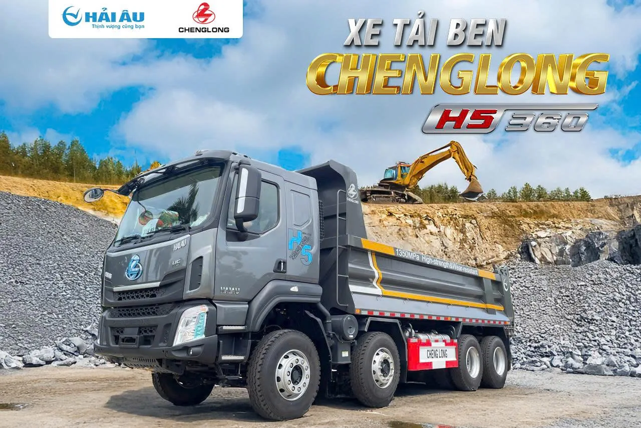 XE TẢI BEN 4 CHÂN CHENGLONG H5 360 HP (8x4) CẦU LÁP