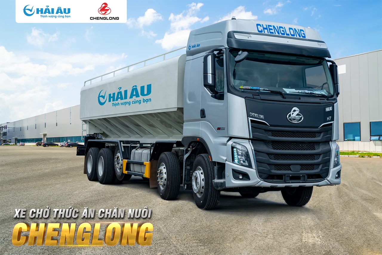 XE CHỞ THỨC ĂN CHĂN NUÔI 5 CHÂN (XE BỒN CHỞ CÁM) - 32 KHỐI